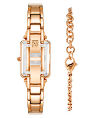 Anne Klein Women's Premium Crystal Accented Bangle Watch and Bracelet Set, AK/3898