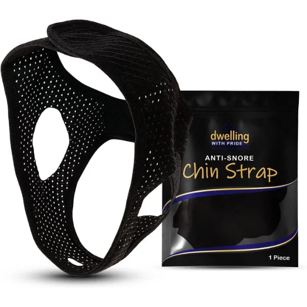 DWELLING WITH PRIDE Anti Snore Chin Strap – CPAP Compatible Snoring & Dry Mouth Solution for Men & Women, Comfortable Breathing Aid for Better Sleep