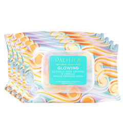 Pacifica Makeup Remover Face Wipes - Disposable Daily Face Cleansing Towelettes Wipes -Biodegradable & Eco-Friendly - Organic- Clean Beauty Vegan & Cruelty-Free Dermatologist Tested