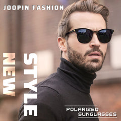 Joopin Polarized Semi Rimless Sunglasses Men Women, Classic Half Frame Sun Glasses UV Protection