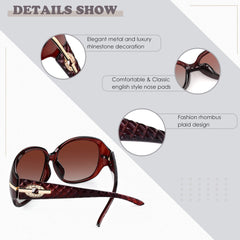Polarized Sunglasses for Women Oversized Sun Glasses Fashion Shades SUNIER S85