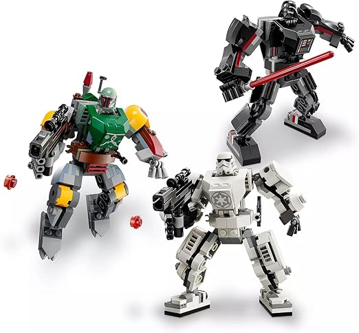 LEGO Star Wars - Star Wars Mech 3-Pack Set 66778 (Buildable Darth Vader, Boba Fett, Stormtrooper Mech Toys) 432 Pieces