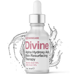 Divine Derriere 30% Glycolic & Lactic Acid Peeling Solution - Professional AHA Face Peel for Acne Scars, Wrinkles, Collagen Boost & Skin Perfection, 1 fl oz