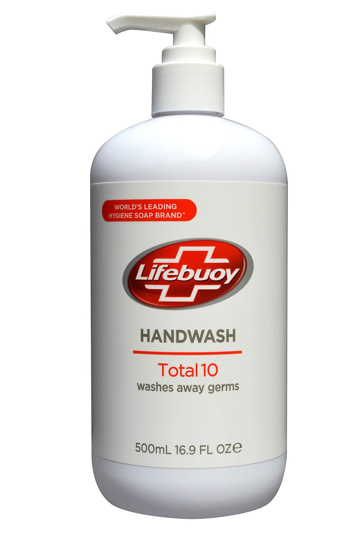 Lifebuoy Handwash Total 10, washes away germs, 16.9 fl oz, 500 ml