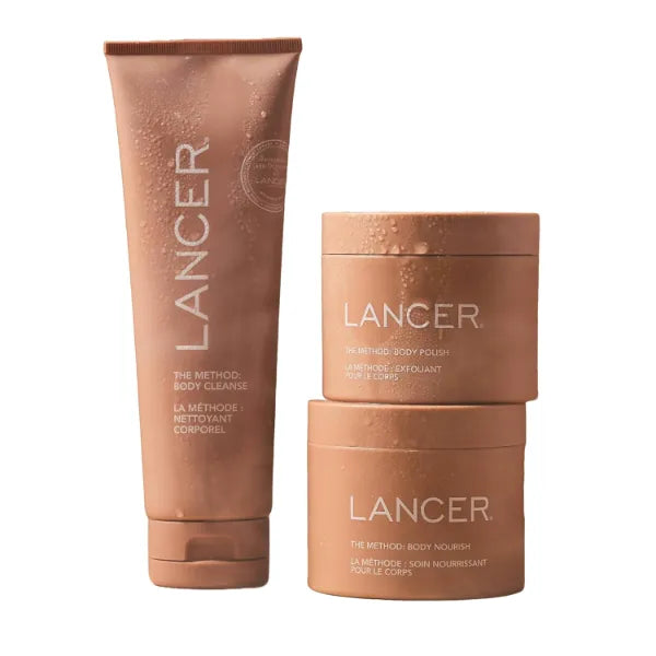 Lancer Skincare The Method: Body 3-Piece Set, Includes Polish, Cleanse, and Nourish for the Body, For Daily Use