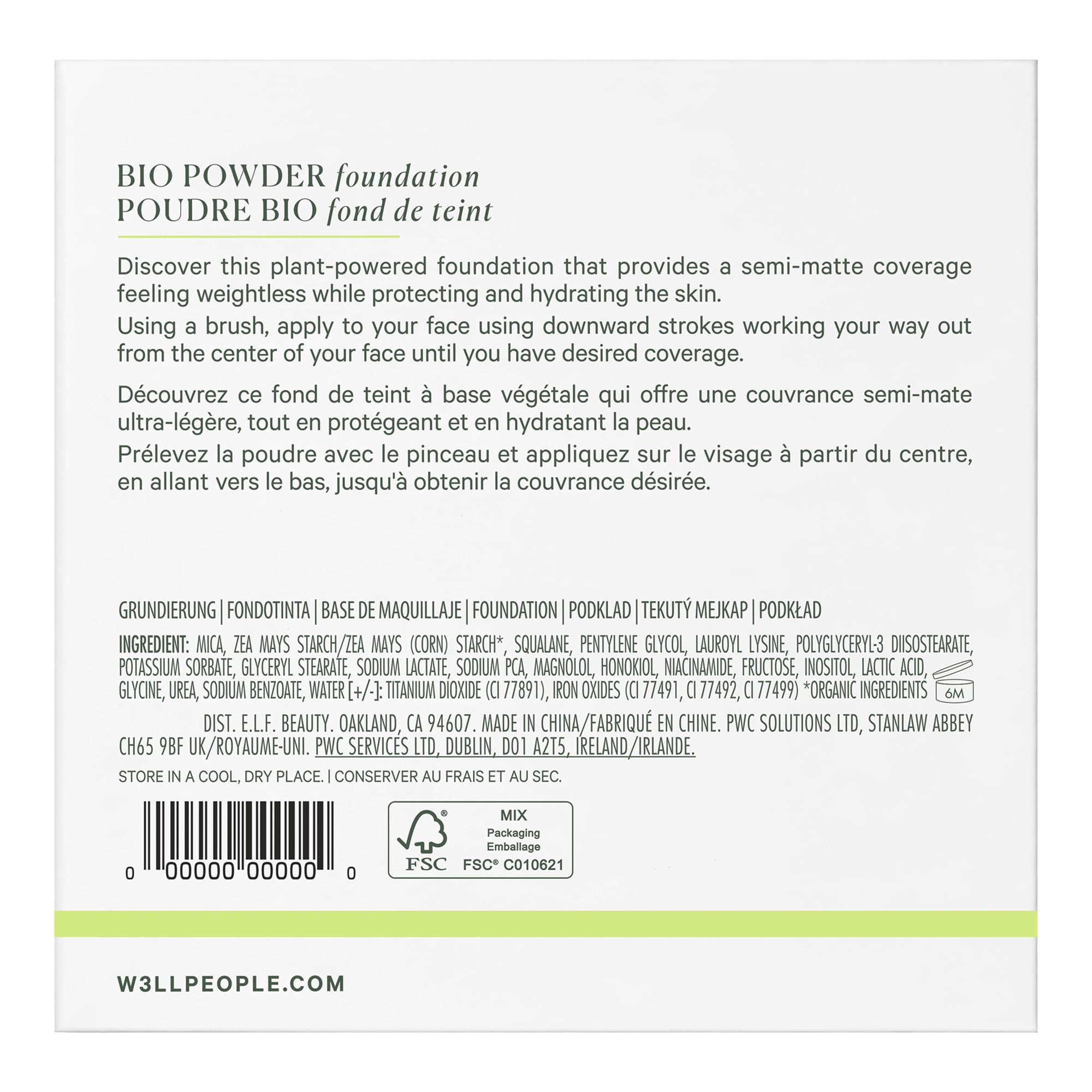 W3LL PEOPLE Foundation Pressed Powder Bio Base 3, 7.5 GR