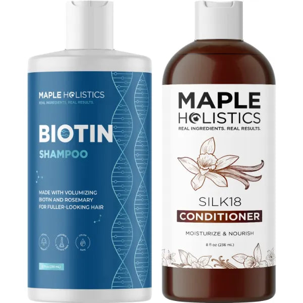 Maple Holistics Biotin Shampoo and Conditioner for Thinning Hair and Volume - Hair Volumizing for Men and Women - Thickening Shampoo and Conditioner for Fine Hair