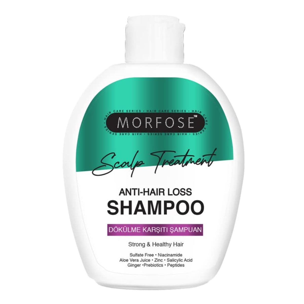 MORFOSE Scalp Treatment Anti Hair Loss Shampoo, Strong & Healthy Hair, Sulfate Free, Deep Cleansing Without Drying - 300ml