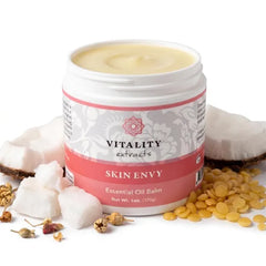 Vitality Extracts Skin Envy Essential Oil Balm - 6oz, Moisturizer, Beeswax, Vitamin A, Skin Care, All Natural, Coconut Oil