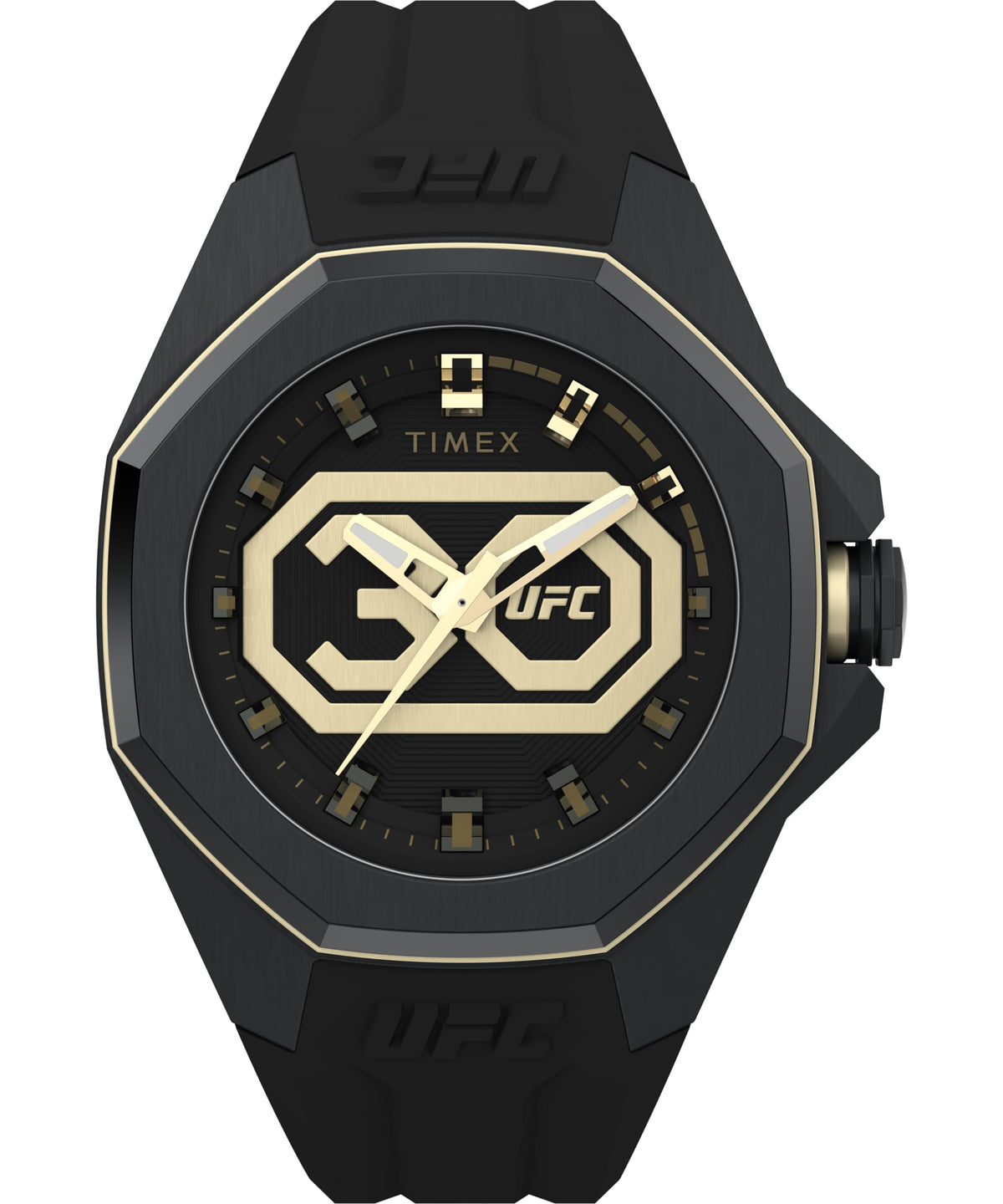Timex Men Analogue Watch with a Silicone Strap UFC Pro 30th Anniversary - Black