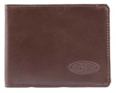 Big Skinny Men's Slimline Leather Bi-Fold Slim Wallet, Holds Up to 25 Cards - ‎Brown