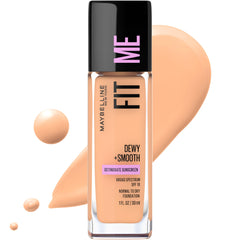 Maybelline Fit Me Dewy + Smooth Foundation, Buff Beige, 1 fl. oz. (Packaging May Vary)