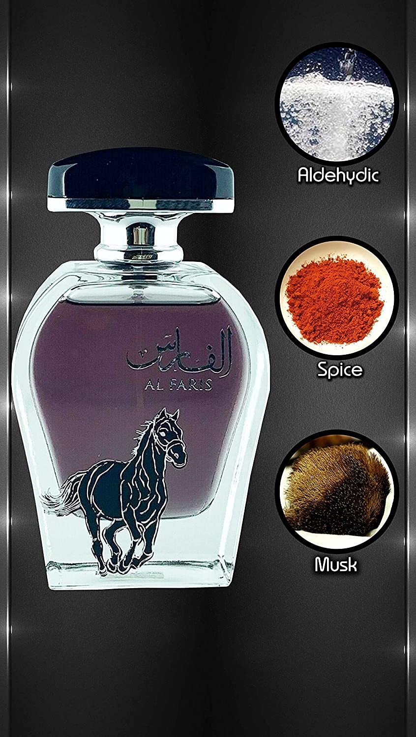 Al Faris 100ml | Eau de Arabian Parfum | Beautifully Scented Musk | Spice & Floral Aroma (for Men and Women) (Unisex)