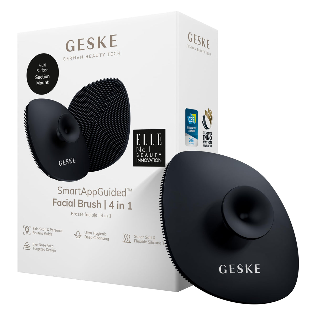 Geske Facial Brush 4 In 1 Black