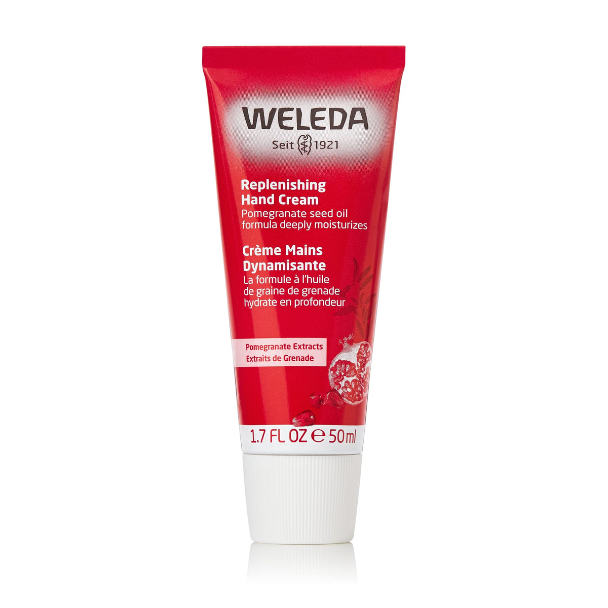Weleda Bio Granatapfel Intensiv Handcreme, Naturkosmetik Regenerationshandcreme Gegen Pigmentflecken Und Zur Gesunden Regeneration Trockener Hände, Handcreme Zur Straffung Der Haut (1 X 50 Ml)