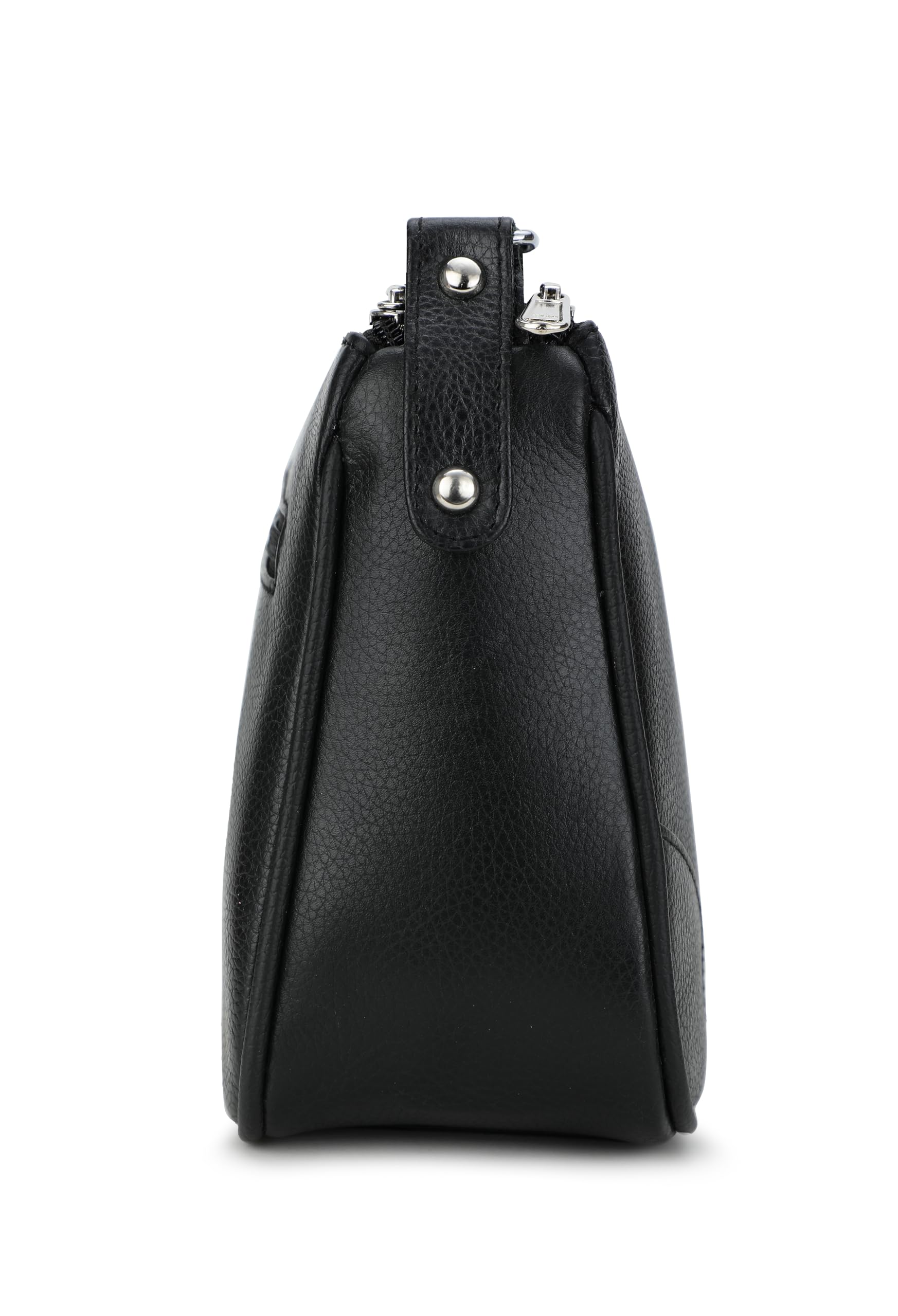 K London Real Leather Shoulder Bag | Bag For Mobile Phone| Mini Bag For Women & Girls | Shoulder Bag (Black) (2203_Black)