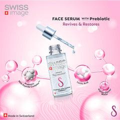 Swiss Image Rejuvenation Face Serum 30 ml, Acne Control, Wrinkle Reduction, Hydrating, Oil Balancing, Milk Peptide for Firmness, Prebiotic for Skin Health| Swiss Made| All Skin Types