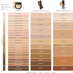 Glo Skin Beauty Luminous Liquid Mineral Foundation Makeup with SPF 18 (Tahini) - Improves Uneven Skin Tone, Smooths & Corrects Imperfections, Sheer to Medium Coverage, Dewy Finish