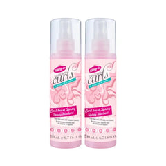 Dippity-Do Girls With Curls De-Frizz Curl-Boost Spray, Light, 3-in-1 Hair Spray for Refreshing Curly Wavy Hair, Hibiscus, Olive Oil, Anti Frizz Bouncy Curls For Women, Air Dry, Alcohol Free, 2 Pack