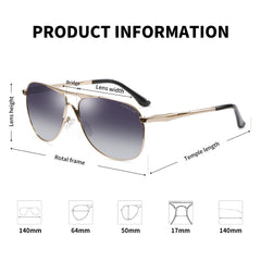 PUKCLAR Pilot Men Women polarised Sunglasses with Ultra-Light Metal Frame UV400 Protection Classic Style for Fishing Driving Golf