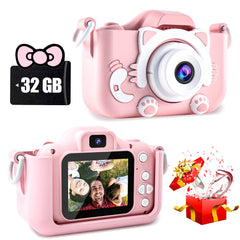 Kids Camera Toys for 6+ Year Old Boys/Girls, Kids Digital Camera for Toddler with 1080P Video, Chritmas Birthday Festival Gifts for Kids, Selfie Camera for Kids,(Pink)