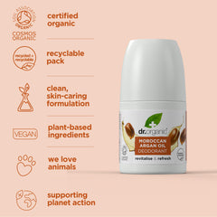 Dr Organic Moroccan Argan Oil Deodorant, 50 milliliters