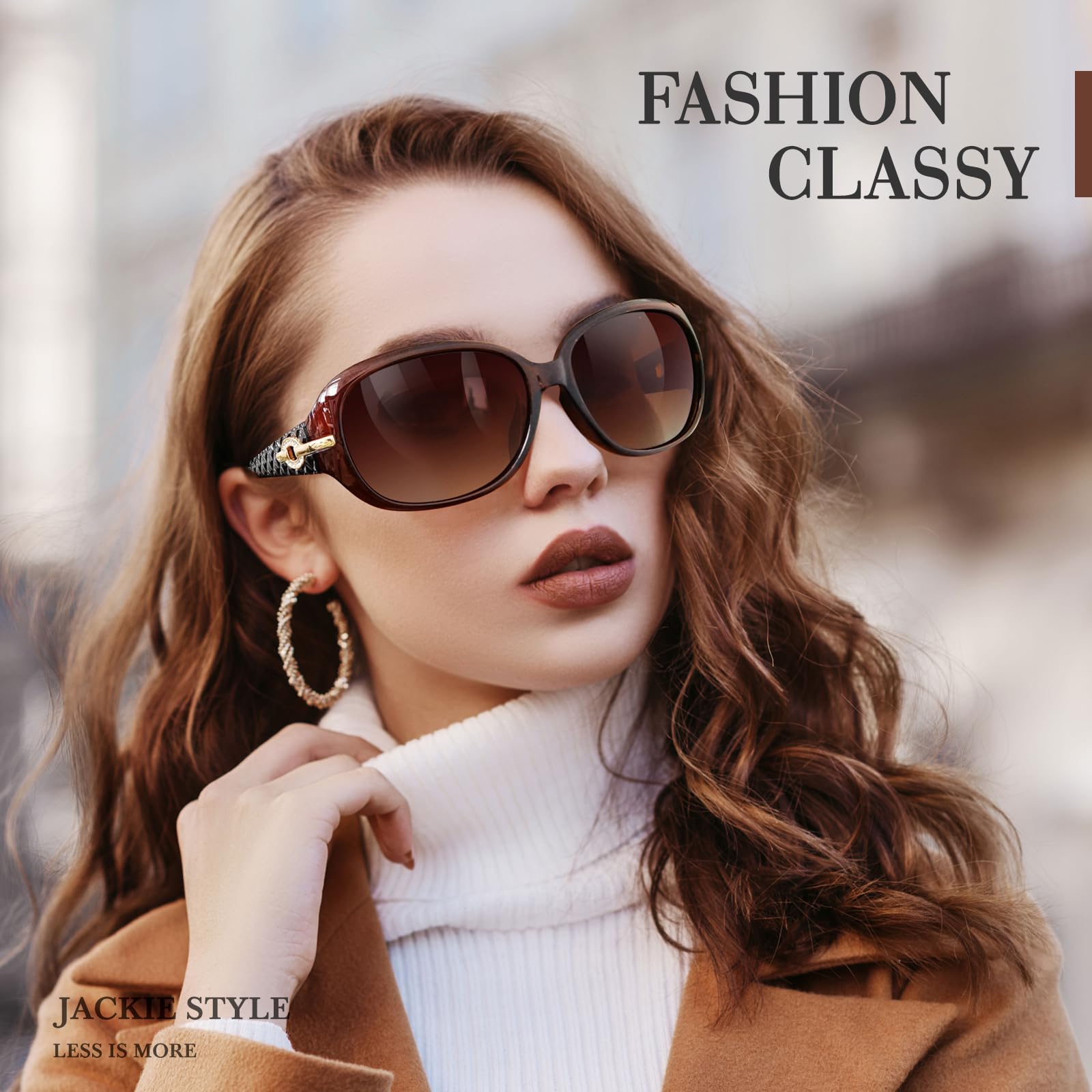 Polarized Sunglasses for Women Oversized Sun Glasses Fashion Shades SUNIER S85