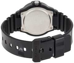 Casio Womens Quartz Watch, Analog Display and Resin Strap Black / Black / White