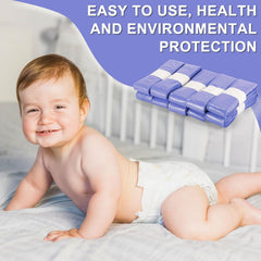 PINKE 8 Pack Nappy Bin Refills, Eco-Friendly Diaper Bin Pail Disposal Bags, Nappy Bags Diaper Pail Refill Bags, Compatible for Angelcare, Tommee Tippee and Spross Refill Cassettes, Purple