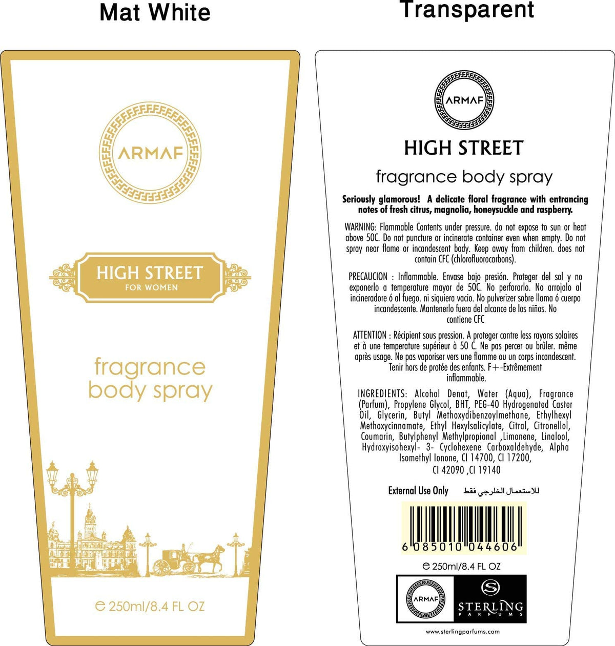 ARMAF High Street Body Splash For Women - 250Ml