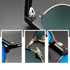 Joopin Polarized Semi Rimless Sunglasses Men Women, Classic Half Frame Sun Glasses UV Protection