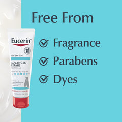 Eucerin Intensive Repair Extra Enriched Foot Creme Fragrance Free 3 oz (85 g)