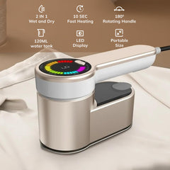 Travel Steamer for Clothes Portable Steam Iron - Handheld Clothes Steamer Compact - Fast Heat Up Iron Portable Steamer - Handheld Steamer Clothes - Lightweight Travel Steamer with LED Display