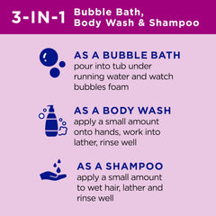 Dr Teal's Kids 3 in 1 Bubble Bath, Body Wash & Shampoo Elderberry & Vitamin C 591ml (Pack of 2)