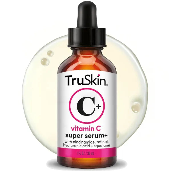 TruSkin Vitamin C Super Serum for Face - Five Skin Benefits in One Serum with Vitamin C, Retinol, Niacinamide, Hyaluronic Acid & Squalane - Brighten, Firm & Smooth the Look of Skin