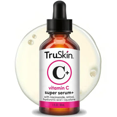 TruSkin Vitamin C Super Serum for Face - Five Skin Benefits in One Serum with Vitamin C, Retinol, Niacinamide, Hyaluronic Acid & Squalane - Brighten, Firm & Smooth the Look of Skin