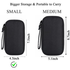 Bevegekos Travel Tech Kit, Universal Carrying Organizer Case Bag for Small Electronics and Accessories, Waterproof (Black)