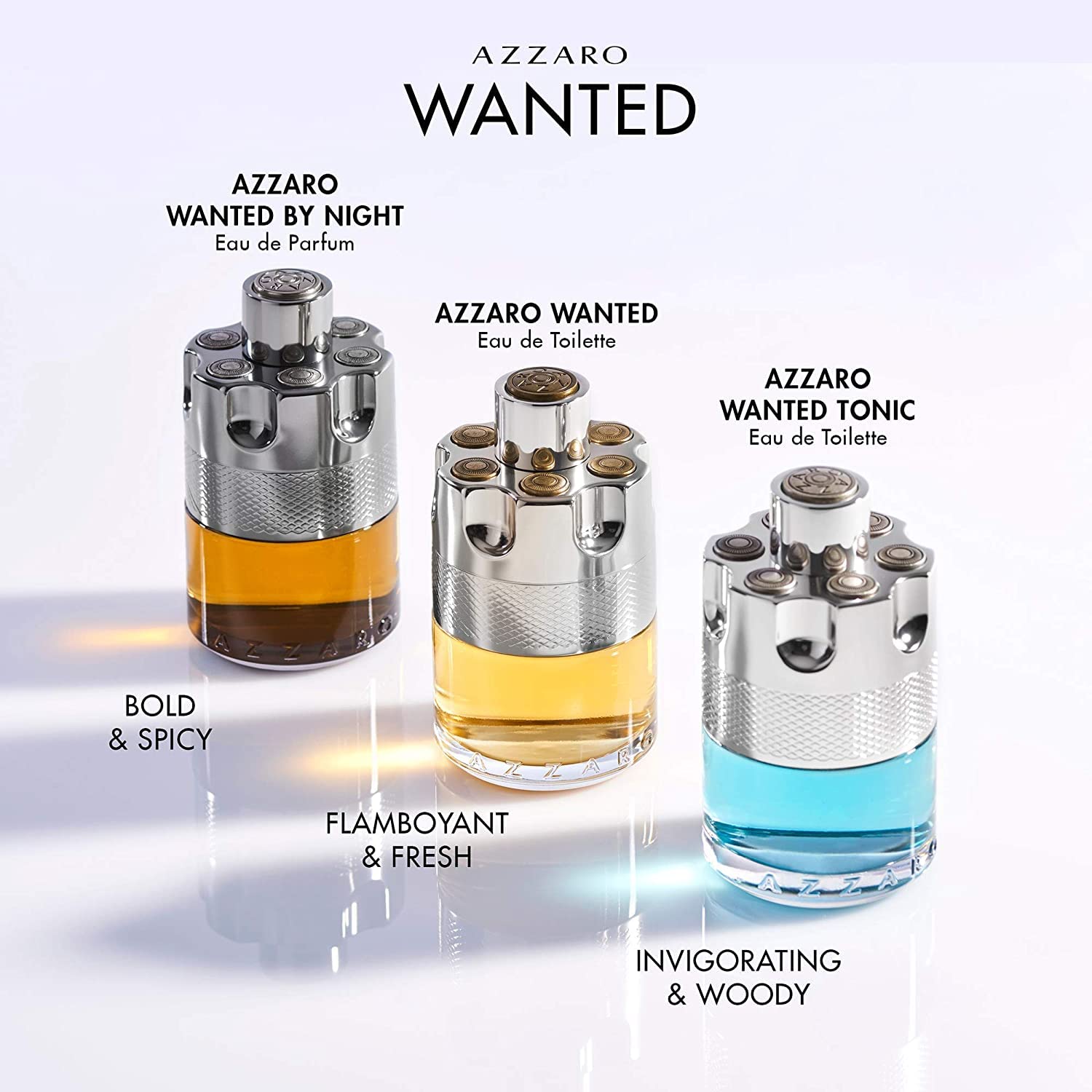 Azzaro Wanted Tonic Eau de Toilette — Mens Cologne — Woody, Aquatic, & Spicy Fragrance, 1.7 Fl Oz