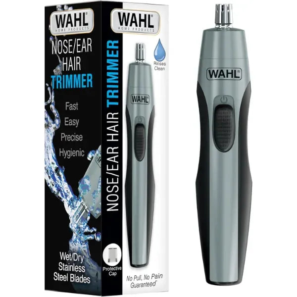 Wahl Clipper Battery Operated, Precision Ear and Nose Hair Trimmer for Men, Hygienic Nose Trimmer with Rinseable Blade for Easy Cleaning, Perfect for Travel – Model 3026462