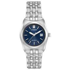 Citizen Ladies' Classic Corso Eco-Drive Watch, Stainless Steel, 3-Hand Date, Luminous Hands