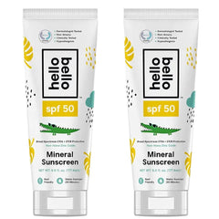 Hello Bello Mineral Sunscreen Lotion SPF 30 (2 Pack) – Zinc Oxide, Broad Spectrum UVA/UVB Protection, Water Resistant, Hypoallergenic, 3 fl oz