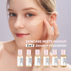 UNICORN GLOW SLEEK SERUM FOUNDATION 328C - Hydrating 2-in-1 Serum + Foundation for a Natural, Airbrushed Look, Hyaluronic Acid Hydrating Foundation