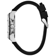 Bulova Marine Star Chronograph Men's Silicone Strap Watch - Stainless/Black