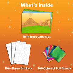Skillmatics Foil Fun - Dinosaurs, No Mess Art for Kids, Craft Kits & Supplies, DIY Creative Activity, Travel Toys, Gifts for Boys & Girls Ages 4, 5, 6, 7, 8, 9