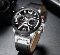 CURREN Stainless Steel Chronograph Men's Watch (Black Dial Black Colored Strap)