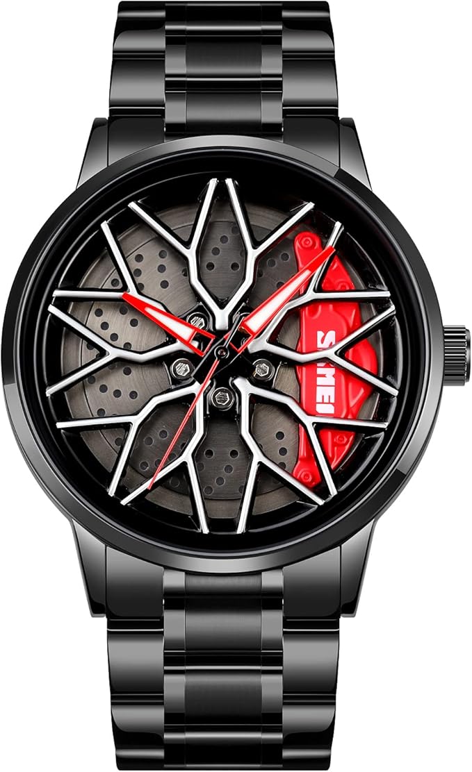 SKMEI Men's Watch New Wheels Rolling Creative Fashion Double Snap Gift Wristwatch