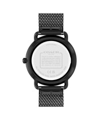 COACH WOMEN'S BLACK DIAL IONIC PLATED BLACK STEEL BRACELET WATCH - 14504256