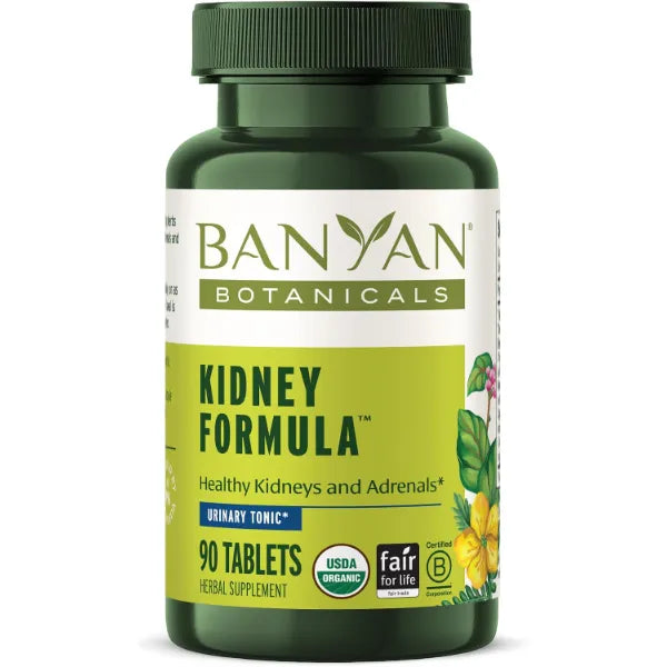 Banyan Botanicals Organic Kidney Formula Urinary Tract Support & Detox Supplement Gokshura & Punarnava for Fluid Balance & Systemic Cleansing Cooling Genitourinary Tonic 90 Tablets USDA Organic