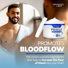 Bravado Labs Premium Penile Health Creme - 100% Natural Cream Lotion for Men's Intimate Health - Redness, Dryness, Anti-Chafing Relief Moisturizer - 4 oz