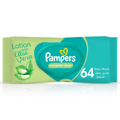 Pampers Complete Clean Baby Wipes, with Aloe Vera Lotion, 64 Wipe Count